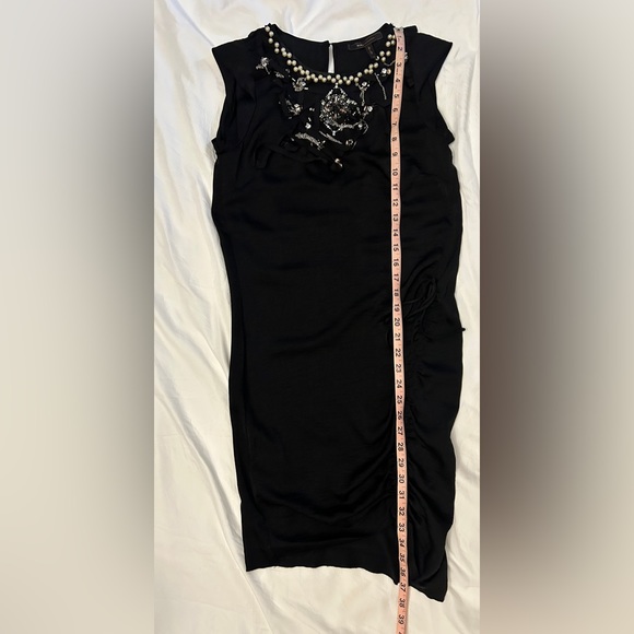 BCBG Max Azria Black Pearl Beaded Cocktail Dress Size XS - Picture 6 of 8